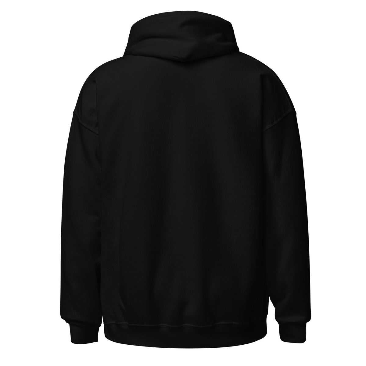 Polar Panda black unisex hoodie, back view