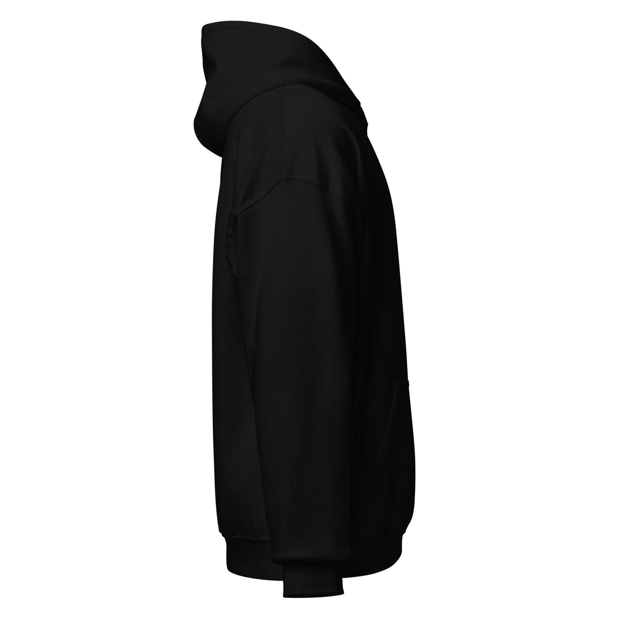 Polar Panda black unisex hoodie, right side view